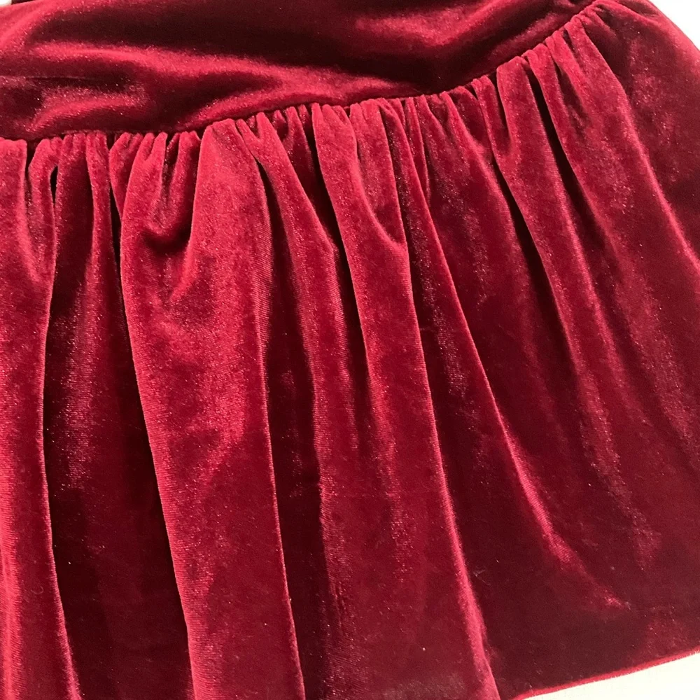 🌺🌺🌺RAPH LAUREN Girl’s Layered Draped Waist Velour Skirt, 24 mo